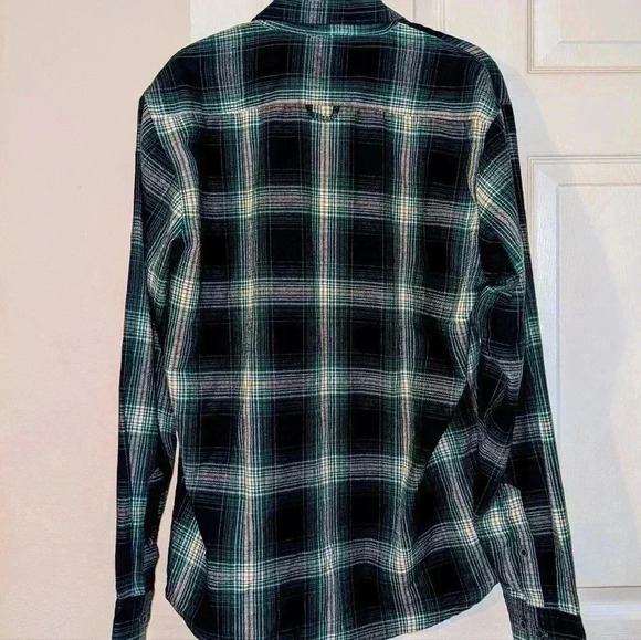 Nickel‎ & Iron New York Flannel Shirt Mens Long Sleeve Plaid Button Up Large - Picture 4 of 5